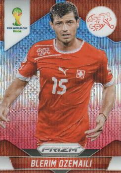 2014 Panini Prizm FIFA World Cup Brazil - Prizms Blue and Red Blue Wave #183 Blerim Dzemaili Front