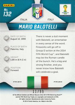 2014 Panini Prizm FIFA World Cup Brazil - Prizms Purple #132 Mario Balotelli Back