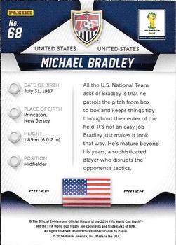 2014 Panini Prizm FIFA World Cup Brazil - Prizms Red, White and Blue Power Plaid #68 Michael Bradley Back
