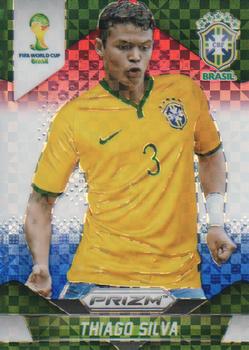 2014 Panini Prizm FIFA World Cup Brazil - Prizms Red, White and Blue Power Plaid #108 Thiago Silva Front
