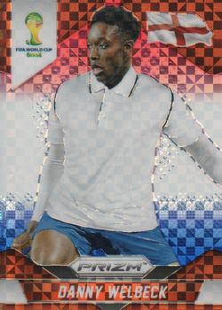 2014 Panini Prizm FIFA World Cup Brazil - Prizms Red, White and Blue Power Plaid #141 Danny Welbeck Front