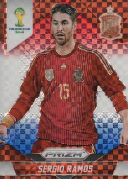 2014 Panini Prizm FIFA World Cup Brazil - Prizms Red, White and Blue Power Plaid #172 Sergio Ramos Front
