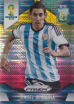 2014 Panini Prizm FIFA World Cup Brazil - Prizms Yellow and Red Pulsar #9 Angel Di Maria Front
