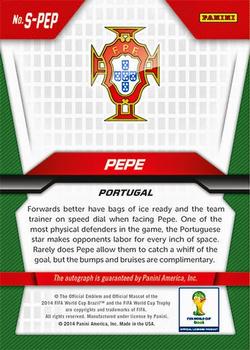 2014 Panini Prizm FIFA World Cup Brazil - Signatures #S-PEP Pepe Back
