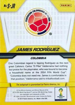 2014 Panini Prizm FIFA World Cup Brazil - Signatures #S-JR James Rodriguez Back