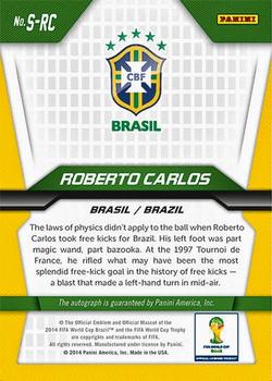 2014 Panini Prizm FIFA World Cup Brazil - Signatures #S-RC Roberto Carlos Back