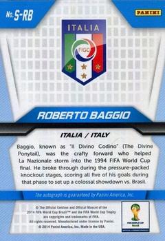 2014 Panini Prizm FIFA World Cup Brazil - Signatures #S-RB Roberto Baggio Back