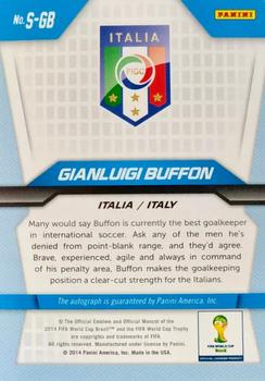 2014 Panini Prizm FIFA World Cup Brazil - Signatures #S-GB Gianluigi Buffon Back