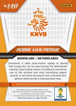 2014 Panini Prizm FIFA World Cup Brazil - Signatures #S-RVP Robin van Persie Back