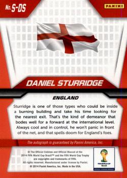 2014 Panini Prizm FIFA World Cup Brazil - Signatures #S-DS Daniel Sturridge Back