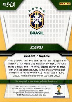 2014 Panini Prizm FIFA World Cup Brazil - Signatures #S-CA Cafu Back