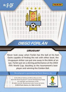 2014 Panini Prizm FIFA World Cup Brazil - Signatures #S-DF Diego Forlan Back
