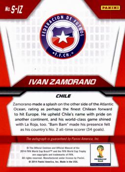2014 Panini Prizm FIFA World Cup Brazil - Signatures #S-IZ Ivan Zamorano Back