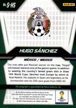 2014 Panini Prizm FIFA World Cup Brazil - Signatures #S-HS Hugo Sanchez Back