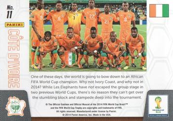 2014 Panini Prizm FIFA World Cup Brazil - Team Photos #11 Cote d'Ivoire Back