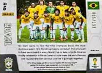 2014 Panini Prizm FIFA World Cup Brazil - Team Photos Prizms Blue #6 Brasil Back