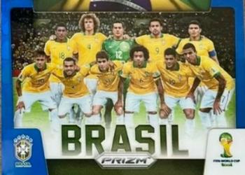 2014 Panini Prizm FIFA World Cup Brazil - Team Photos Prizms Blue #6 Brasil Front