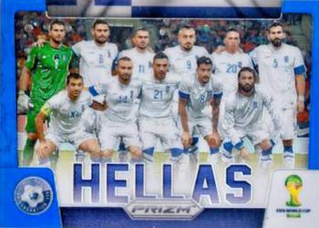 2014 Panini Prizm FIFA World Cup Brazil - Team Photos Prizms Blue #17 Hellas Front