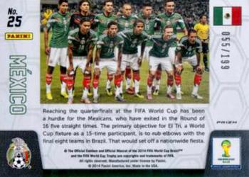 2014 Panini Prizm FIFA World Cup Brazil - Team Photos Prizms Blue #25 Mexico Back