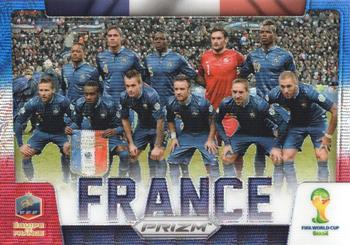 2014 Panini Prizm FIFA World Cup Brazil - Team Photos Prizms Blue and Red Blue Wave #14 France Front