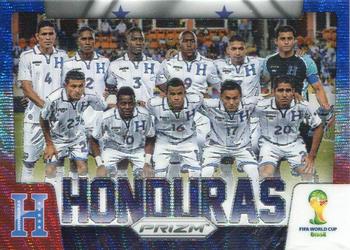 2014 Panini Prizm FIFA World Cup Brazil - Team Photos Prizms Blue and Red Blue Wave #19 Honduras Front