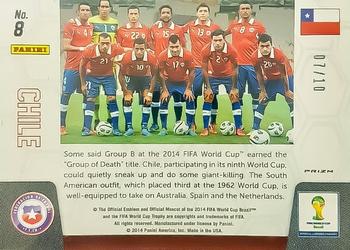 2014 Panini Prizm FIFA World Cup Brazil - Team Photos Prizms Gold #8 Chile Back