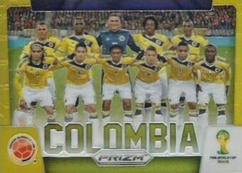 2014 Panini Prizm FIFA World Cup Brazil - Team Photos Prizms Gold #9 Colombia Front