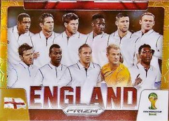 2014 Panini Prizm FIFA World Cup Brazil - Team Photos Prizms Gold #13 England Front