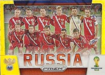 2014 Panini Prizm FIFA World Cup Brazil - Team Photos Prizms Gold #28 Russia Front