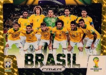 2014 Panini Prizm FIFA World Cup Brazil - Team Photos Prizms Gold Power #6 Brasil Front