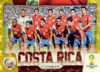 2014 Panini Prizm FIFA World Cup Brazil - Team Photos Prizms Gold Power #10 Costa Rica Front