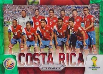 2014 Panini Prizm FIFA World Cup Brazil - Team Photos Prizms Green Crystal #10 Costa Rica Front