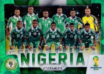 2014 Panini Prizm FIFA World Cup Brazil - Team Photos Prizms Green Crystal #26 Nigeria Front