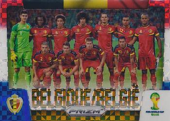 2014 Panini Prizm FIFA World Cup Brazil - Team Photos Prizms Red, White and Blue Power Plaid #4 Belgique/Belgie Front