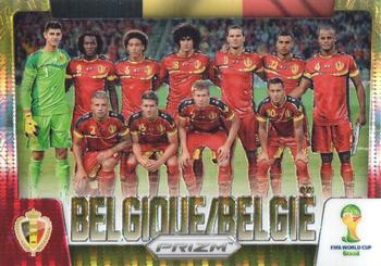 2014 Panini Prizm FIFA World Cup Brazil - Team Photos Prizms Yellow and Red Pulsar #4 Belgique/Belgie Front