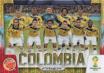 2014 Panini Prizm FIFA World Cup Brazil - Team Photos Prizms Yellow and Red Pulsar #9 Colombia Front