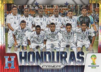 2014 Panini Prizm FIFA World Cup Brazil - Team Photos Prizms Yellow and Red Pulsar #19 Honduras Front