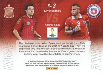 2014 Panini Prizm FIFA World Cup Brazil - World Cup Matchups #3 Arturo Vidal / Xavi Hernandez Back