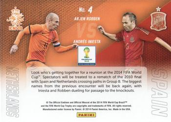 2014 Panini Prizm FIFA World Cup Brazil - World Cup Matchups #4 Andres Iniesta / Arjen Robben Back