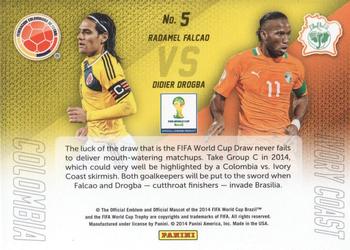 2014 Panini Prizm FIFA World Cup Brazil - World Cup Matchups #5 Didier Drogba / Radamel Falcao Back
