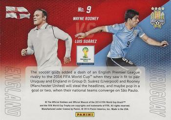 2014 Panini Prizm FIFA World Cup Brazil - World Cup Matchups #9 Luis Suarez / Wayne Rooney Back
