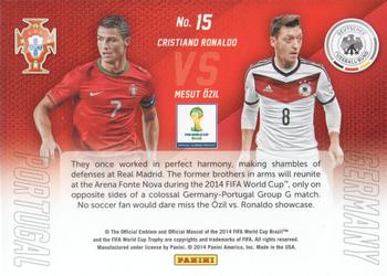 2014 Panini Prizm FIFA World Cup Brazil - World Cup Matchups #15 Cristiano Ronaldo / Mesut Ozil Back
