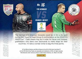 2014 Panini Prizm FIFA World Cup Brazil - World Cup Matchups #16 Manuel Neuer / Tim Howard Back