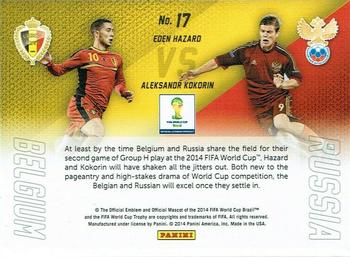 2014 Panini Prizm FIFA World Cup Brazil - World Cup Matchups #17 Aleksandr Kokorin / Eden Hazard Back