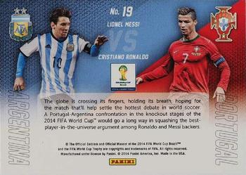 2014 Panini Prizm FIFA World Cup Brazil - World Cup Matchups #19 Cristiano Ronaldo / Lionel Messi Back