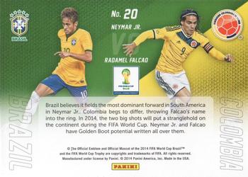 & Radamel Falcao Panini Prizm Wold Cup 2014 Matchups #20 Neymar Jr 