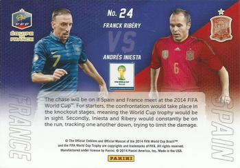 2014 Panini Prizm FIFA World Cup Brazil - World Cup Matchups #24 Andres Iniesta / Franck Ribery Back