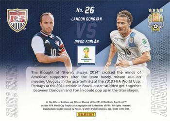 2014 Panini Prizm FIFA World Cup Brazil - World Cup Matchups #26 Diego Forlan / Landon Donovan Back