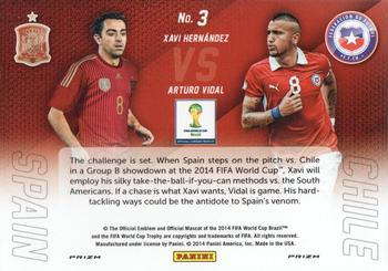 2014 Panini Prizm FIFA World Cup Brazil - World Cup Matchups Prizms #3 Arturo Vidal / Xavi Hernandez Back