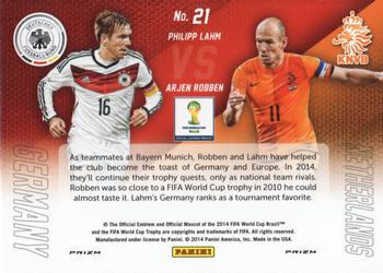 2014 Panini Prizm FIFA World Cup Brazil - World Cup Matchups Prizms #21 Arjen Robben / Philipp Lahm Back